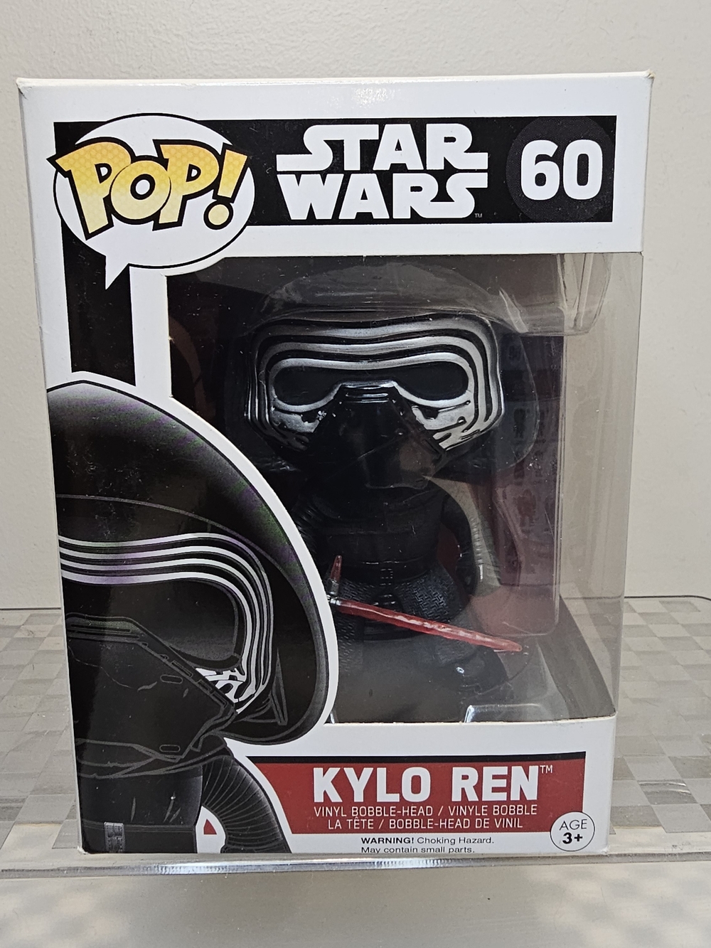 Funko Pop! Star Wars Kylo Ren Vinyl Figure - Black, Red, Silver